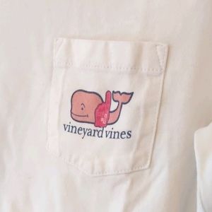 Vineyard Vines pink whale logo long sleeve